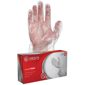 Elara - Easy Fit Max Poly Gloves, Powder Free, Large, 4/500