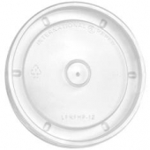 International Paper - Hot Container Lid, Flat Clear, Fits 12 oz