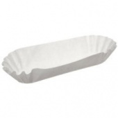 Hot Dog Tray, Light Fluted White, 8.125x3.75x1.25