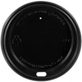 Dome Sipper Hot Cup Lid, Black, Fits 10-24 oz Cups