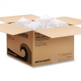 Napkin, 16X16 White Flat Linen-Like, 1000 count