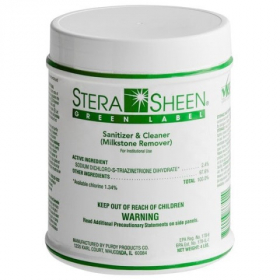 Crathco Stera-Sheen - Green Label Cleaner and Sanitizer for Refrigerated Beverage Dispensers, 2/4 Lb