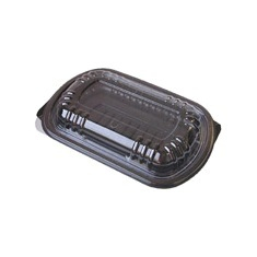 Anchor - MicroRaves Half Slab Rib Combo Pack, Microwavable Black PP Plastic Base with Clear Anti-Fog