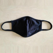 Face Mask, Black Cotton, Reusable