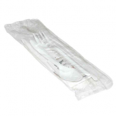 Cutlery Kit with Fork, Knife, Spoon, 13x13 Napkin, Salt &amp; Pepper