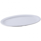 Winco - Platter with Narrow Rim, 15.5x10.875 Oval White Melamine, 12 count