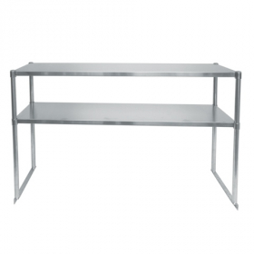 Atosa - Double Overshelves for MSF Series (Prep Tables), 60x12x33 18 Gauge Stainless Steel, each