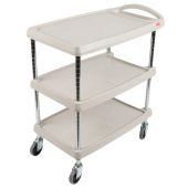 Metro - myCart Utility Cart, 18x32 Gray with Three Shelves and Chrome Posts, each