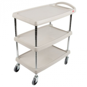 Metro - myCart Utility Cart, 18x32 Gray with Three Shelves and Chrome Posts, each