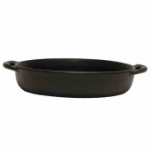 Vertex China - Obsidian Round Baker with Handles, 23 oz Black