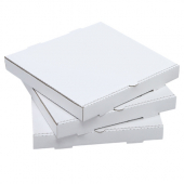 Pizza Box, 12&quot; Plain White/Kraft, Corrugated