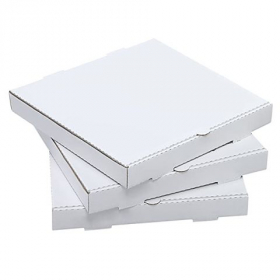 Pizza Box, 20&quot; Plain White/Kraft, Corrugated