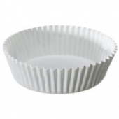 Baking Cup, White Round Fluted, 3.5&quot; bottom, 1.5&quot; wall, 5000 count