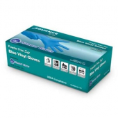 Vinyl Gloves, Powder Free, Large Blue, 10/100