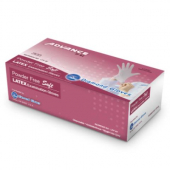 Latex Gloves, Powder Free, XL, 10/100