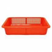 Colander, 14.25x11.25 Rectangular Red PP Plastic, each