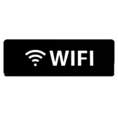 &quot;WIFI&quot; Sign, 9x3 Black Plastic