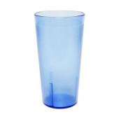 Tumbler, 24 oz Blue Plastic Stackable, 7&quot; Tall, 12 count