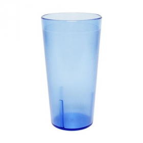 Tumbler, 24 oz Blue Plastic Stackable, 7&quot; Tall, 12 count