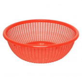 Colander, 8&quot; Round Red PP Plastic, each