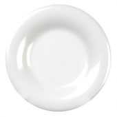 Plate, 7.875&quot; White Melamine with Wide Rim