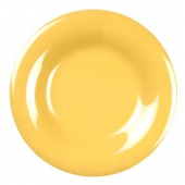 Plate, 9.25&quot; Yellow Melamine with Wide Rim