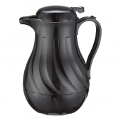 Winco - Beverage Server, 20 oz Black Swirl Push Button Insulated