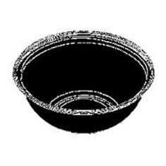 Round Bowl,  Black, 160 oz