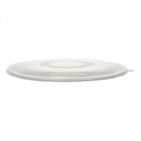 Fineline Settings - Super Bowl Flat Lid, Fits 160 oz Bowl, Clear PETE Plastic, 25 count