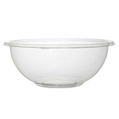Fineline Settings - Super Bowl Salad Bowl, 32 oz Clear PET Plastic, 100 count