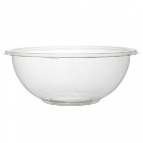 Fineline Settings - Super Bowl Salad Bowl, 32 oz Clear PET Plastic, 100 count