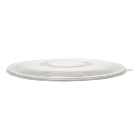 Fineline Settings - Super Bowl Flat Lid, Fits 32 oz Bowl, Clear PET Plastic, 100 count