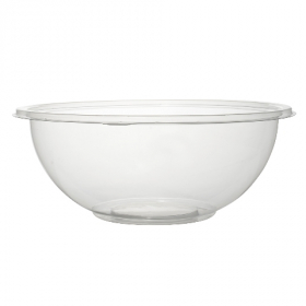 Fineline Settings - Super Bowl Salad Bowl, 48 oz Clear PET Plastic, 50 count