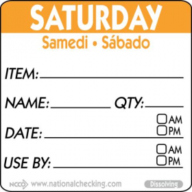 Label, Saturday, 2x2 Square Dissolving