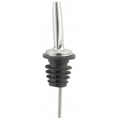 Winco - Metal Pourer with Tapered Spout, Black Plastic Stopper