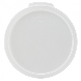 Winco - Food Storage Container Cover, Round White PP Plastic, Fits 2/4 qt Containers