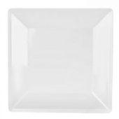 Plate, 8.25x8.25 Square Passion White Melamine, 7/8&quot; Deep, 12 count