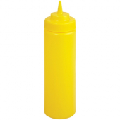 Winco - Squeeze Bottle, 16 oz Yellow Plastic, Wide Mouth