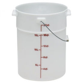 Cambro - Pail with Bail, 22 Quart White Plastic, each
