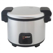 Winco - Advanced Electric Rice Cooker/Warmer with Hinged Cover, Holds 30 Cups Uncooked