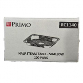 Primo - Steam Table Pan, Half Size Shallow, 12.75x 10.375 Aluminum, 100 count