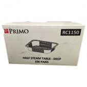 Primo - Steam Table Pan, Half Size Deep, 12.75x10.375 Aluminum, 100 count