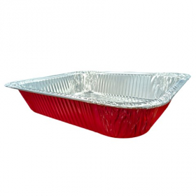 Primo - Steam Table Pan, 1/2 Size Red Aluminum, 100 count