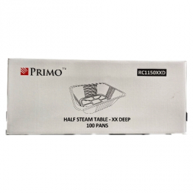 Primo - Steam Table Pan, Half Size "XX" Deep, 12.75x10.375 Aluminum, 100 count