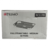 Primo - Steam Table Pan, Full Size Medium, 20.75x 12.8125 Aluminum, 50 count