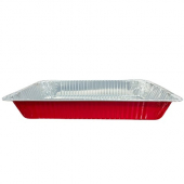 Primo - Steam Table Pan, Full Size Red Aluminum, 50 count