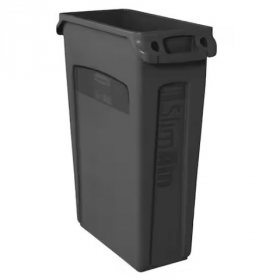 Rubbermaid - Slim Jim Trash Can, 23 Gallon Black Vented, each