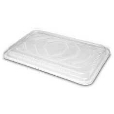 HFA - Aluminum Steam Pan Dome Lid, 21x13 Clear Plastic Fits Full Size Pan