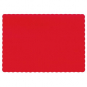 Hoffmaster - Placemat, 10x14 Red Scalloped Edge Paper, 1000 count