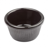 Winco - Fluted Ramekin, 1.5 oz Black Melamine